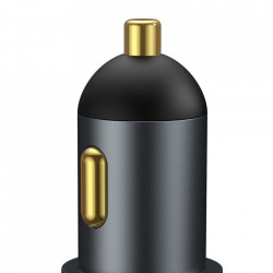 Incarcator Auto USB Baseus Share Together, Quick Charge, 120W, 1 X USB - 1 X USB Tip-C, Gri CCBT-C0G