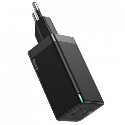 Incarcator priza Baseus GaN PPS 60 W (20 V / 3 A) 2x USB Typ C Quick Charge 3.0 Power Delivery SCP FCP AFC (gallium nitride) black (CCGAN-M01)