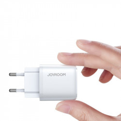 Incarcator priza Joyroom USB Type C / USB 20 W Power Delivery Quick Charge 3.0 AFC SCP white (NRT-DY139E)