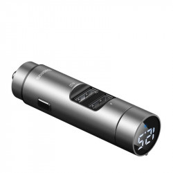 Modulator FM bluetooth si incarcator MP3 fără fir Baseus Energy Column Car (Wireless 5.0 + 5V / 3.1A) Gri