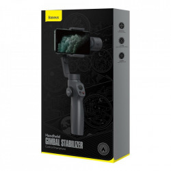 Stabilizator Gimbal portabil pentru telefon, Baseus 3-Axe pentru fotografii și înregistrări video compatibil cu Android/IOS, Vlog, YouTube, TikTok gri (SUYT-0G)