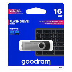 Stick USB Goodram 16 GB USB 3.2 Gen 1 60 MB/s (rd) - 20 MB/s (wr) flash drive black (UTS3-1280K0R11)