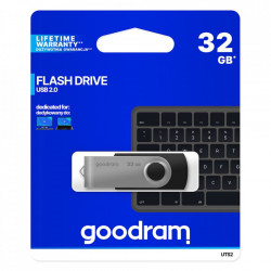 Stick USB Goodram pendrive 32 GB USB 2.0 20 MB/s (rd) - 5 MB/s (wr) flash drive black (UTS2-0640K0R11)