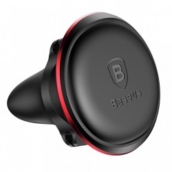 Suport auto magnetic rotatie 360 grade cu suport 2 cabluri si 2 placute cu adeziv pentru telefon incluse , Baseus , negru