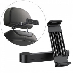 Suport reglabil pentru tetieră reglabil pentru montaj auto Baseus, pentru tablete și smartphone-uri 4,7 "- 12,3" negru (SULR-A01)