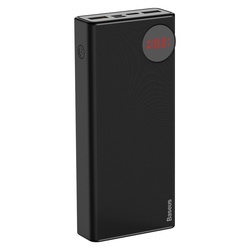 Baterie externa/Power bank 20000 mAh , Baseus Mulight cu display putere si voltmetru , compatibil cu Apple Macbook , PD3.0 QC3.0 , negru
