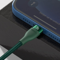 Cablu Baseus Flash Series 2in1 USB Typ C - USB Typ C / Lightning fast charging Power Delivery Quick Charge 100 W 1,2 m green (CA1T2-F01)
