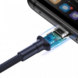 Cablu de date Baseus Cafule HW Quick Charging USB Double-sided Blind Interpolation For Type-C 40W 1m Albastru+Auriu