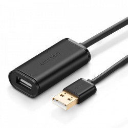 Cablu de extensie USB 2.0 UGREEN US121 activ, 10m (negru)