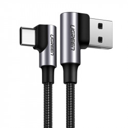 Cablu Ugreen USB - USB Type C Quick Charge 3.0 QC3.0 3 A 1m gri (US176 20855)