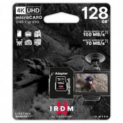 Card de memorie Goodram Microcard 128 GB micro SDHC SDXC UHS-I U3 V30 memory card SD adapter black (IR-M3AA-1280R12)