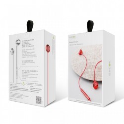 CASTI AUDIO TELEFON CU TELECOMANDA PENTRU CONTROLUL VOLUMULUI , BASEUS ENOCK H06 , JACK 3.5 MM , ROSU