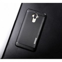 Husa telefon Puky Carbon cu placuta metalica incorporata pentru Huawei P9 Lite 2017 / P8 Lite 2017 / Honor 8 Lite / Nova Lite , negru