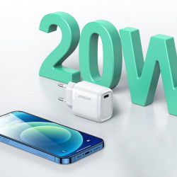 Incarcator priza Joyroom USB Type C / USB 20 W Power Delivery Quick Charge 3.0 AFC SCP white (NRT-DY139E)