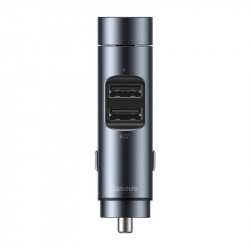 Modulator FM bluetooth si incarcator MP3 fără fir Baseus Energy Column Car (Wireless 5.0 + 5V / 3.1A) Gri închis