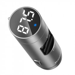 Modulator FM bluetooth si incarcator MP3 fără fir Baseus Energy Column Car (Wireless 5.0 + 5V / 3.1A) Gri
