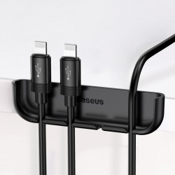 Organizator pentru cabluri telefon + aplicator folie telefon pentru iPhone X/XS , Baseus Cable Fixing Magic Tool , negru