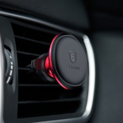 Suport auto magnetic rotatie 360 grade cu suport 2 cabluri si 2 placute cu adeziv pentru telefon incluse , Baseus , negru