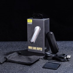 Adaptor pentru jocuri mobile Baseus Gamo 2x USB HUB GA01 pentru tastatură și mouse-ul negru (GMGA01-01)