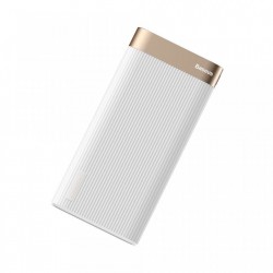 Baterie externa Baseus Parallel 20000mAh , 18W , USB Type-C PD + Quick Charge 3.0 porturi QC 3.0 , alba