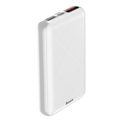 Baterie externa/Power bank mini cu ecran digital , Baseus Mini S , 10000 mAh USB + USB-C PD + Lightning , alba