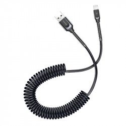 Cablul Lightning Baseus Double Spring 1.2m 2A (negru)