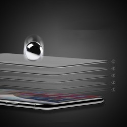 Folie protectie din sticla securizata privacy, Baseus Full Coverage 3D, pentru Apple iPhone XS / X, negru