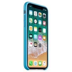 Husa telefon din silicon flexibil cu interior din material impotriva zgarieturilor , Gema Mixt pentru iPhone X/Xs , bleu