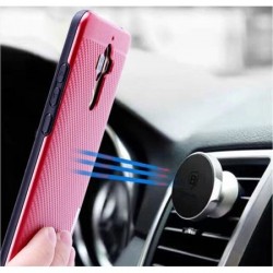 Husa telefon Puky Carbon cu placuta metalica incorporata pentru Huawei P9 Lite 2017 / P8 Lite 2017 / Honor 8 Lite / Nova Lite , negru