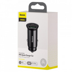 Incarcator auto Baseus PPSUSB / USB Typ C Quick Charge 4.0 QC4+ Power Delivery 3.0 VOOC SCP AFC MTKPE negru (CCYS-C01)