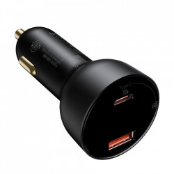 Incarcator Auto Cu Cablu USB Type C Baseus Superme, Quick Charge, 100W, 1 X USB - 1 X USB Tip-C, Negru TZCCZX-01