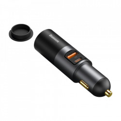Incarcator Auto USB Baseus Share Together, Quick Charge, 120W, 1 X USB - 1 X USB Tip-C, Gri CCBT-C0G