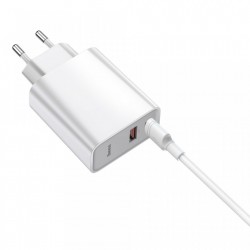 Incarcator priza + cablu Type C, Baseus Speed PPS Quick charger C+U 30W EU USB / USB Type C PD Quick Charge 3.0 QC3.0 + USB Type C