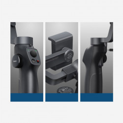 Stabilizator Gimbal portabil pentru telefon, Baseus 3-Axe pentru fotografii și înregistrări video compatibil cu Android/IOS, Vlog, YouTube, TikTok gri (SUYT-0G)