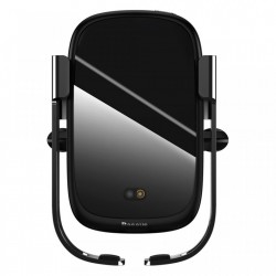 Suport Auto Telefon cu Incarcare Wireless de 10 W , BASEUS Rock, 2019, QI, Inchidere Automata, Senzor Infrarosu , negru