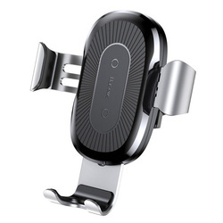 Suport Baseus Auto Gravity cu Wireless Charger Black (incarcare Qi, prindere la sistemul de ventilat (WXYL-01)