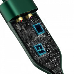 Cablu Baseus Flash Series 2in1 USB Typ C - USB Typ C / Lightning fast charging Power Delivery Quick Charge 100 W 1,2 m green (CA1T2-F01)