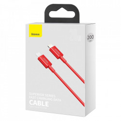 Cablu Baseus Superior USB Typ C - Lightning fast charging data cable Power Delivery 20 W 2m Red (CATLYS-C09)