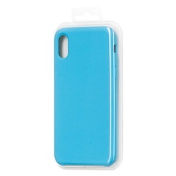 Husa telefon din silicon flexibil cu interior din material impotriva zgarieturilor , Gema Mixt pentru iPhone X/Xs , bleu