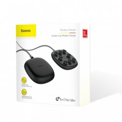 Incarcator wireless original Baseus Suction Cup Wireless , incarcare rapida , safe , QI charge , negru