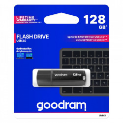 Stick USB Goodram 128 GB USB 3.2 Gen 1 60 MB/s (rd) - 20 MB/s (wr) flash drive black (UMM3-1280K0R11)