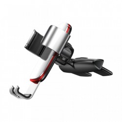 Suport auto cu rotire 360 pentru telefon cu prindere in fanta pentru CD , Baseus Metal Age Gravity , gri