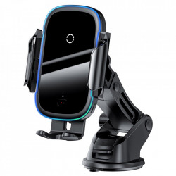 Suport auto telefon cu deschidere si inchidere automata si incarcare Wireless de 15 w , Baseus , negru (WXHW03-01)