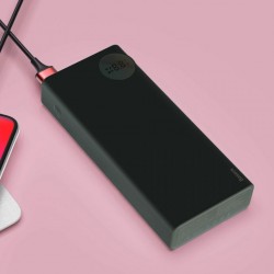 Baterie externa/Power bank 20000 mAh , Baseus Mulight cu display putere si voltmetru , compatibil cu Apple Macbook , PD3.0 QC3.0 , negru