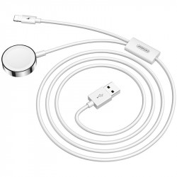 Cablu Joyroom 2in1 wireless Qi charger pentru Apple Watch / USB - Lightning cable 1,5 m white (S-IW002S)