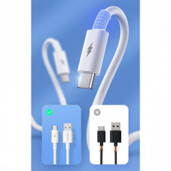 Cablu Joyroom fast charging USB - USB Type C Quick Charge Power Delivery 5 A 45 W 1 m white (S-1050M7)