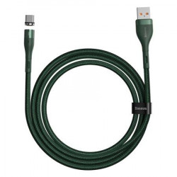 Cablu magnetic USB - USB-C Baseus Zinc 5A 1m (verde)