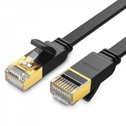 Cablu retea plat UGREEN NW106 Ethernet RJ45 Cat.7, STP, 5m (Negru)
