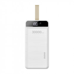 Dudao power bank 30000 mAh 3x USB cu lampa LED alba (K8s + alb)