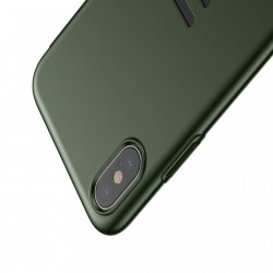 Husa telefon, Baseus Little Tail, cu curea ajustabila din silicon, pentru iPhone XS / X, negru+verde